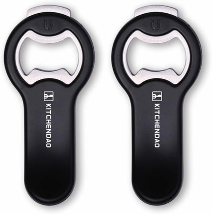 2 in 1 Magnetic Beer Bottle Opener for Fridge and RV with Cap Catcher - Pop Can Soda Can Opener, Stick to Refrigerator for Easy Storage with Magnet, Gift for Men Husband Father