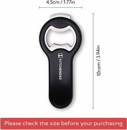2 in 1 Magnetic Beer Bottle Opener for Fridge and RV with Cap Catcher - Pop Can Soda Can Opener, Stick to Refrigerator for Easy Storage with Magnet, Gift for Men Husband Father