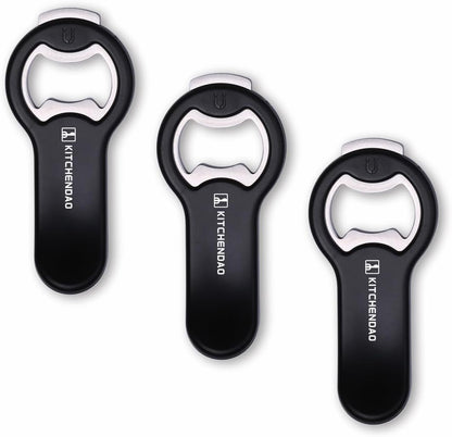 2 in 1 Magnetic Beer Bottle Opener for Fridge and RV with Cap Catcher - Pop Can Soda Can Opener, Stick to Refrigerator for Easy Storage with Magnet, Gift for Men Husband Father