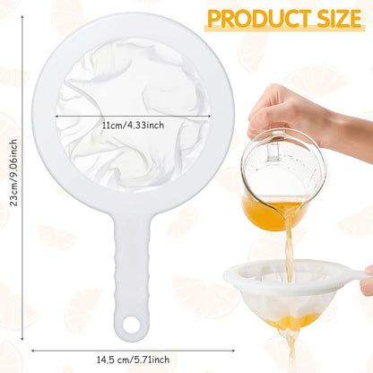 2 Pcs Ultra Fine Mesh Plastic Strainer for Kefir Grain, 120/200 Mesh