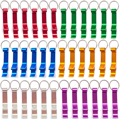 Colored Aluminum Bottle Opener Keychain, Soda Beverage Beer Bottle Opener Keychain, for Kitchen/Wedding/Bar/Party