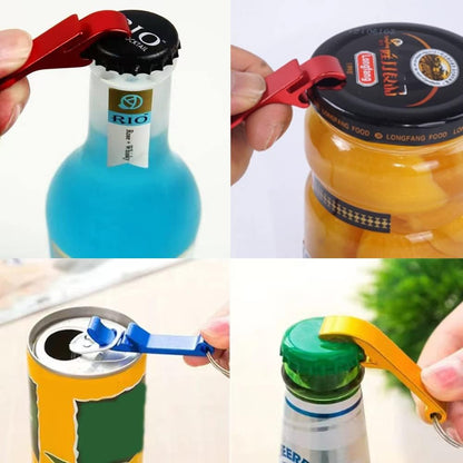 Colored Aluminum Bottle Opener Keychain, Soda Beverage Beer Bottle Opener Keychain, for Kitchen/Wedding/Bar/Party