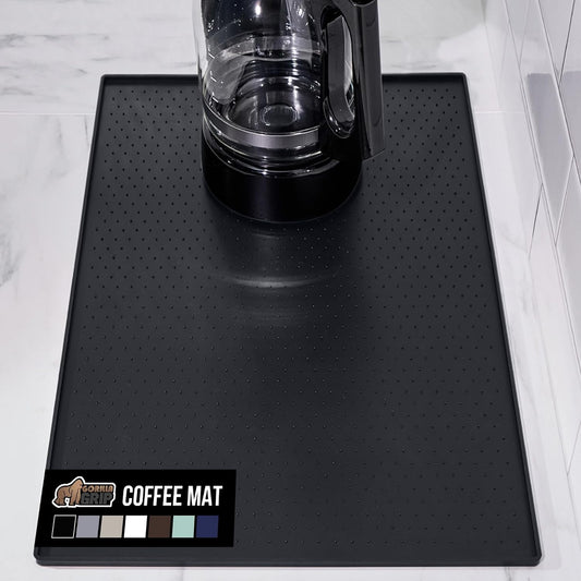 Silicone Coffee Mat, Espresso Bar Essentials, 11.5x18.5 Black
