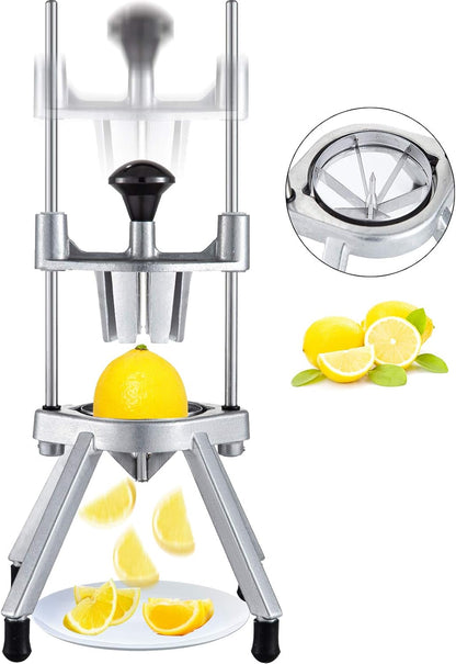 Commercial French Fry Cutter, Stainless Steel Vegetable Fruit Chopper with 3 Replacement Blades 1/2-Inch 3/8-Inch 1/4-Inch, Manual Potato Slicer Dicer for Restaurants & Home Kitchen