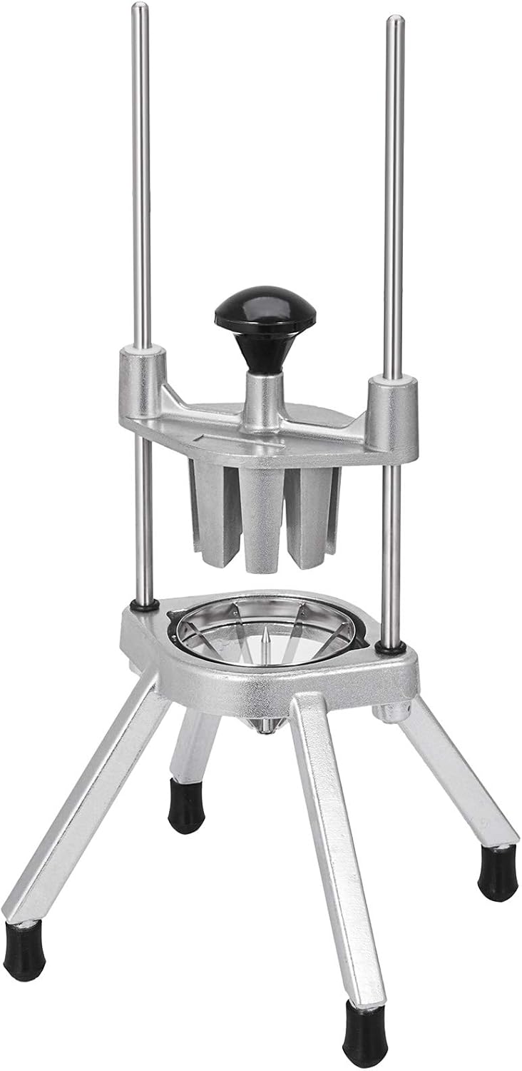 Commercial French Fry Cutter, Stainless Steel Vegetable Fruit Chopper with 3 Replacement Blades 1/2-Inch 3/8-Inch 1/4-Inch, Manual Potato Slicer Dicer for Restaurants & Home Kitchen