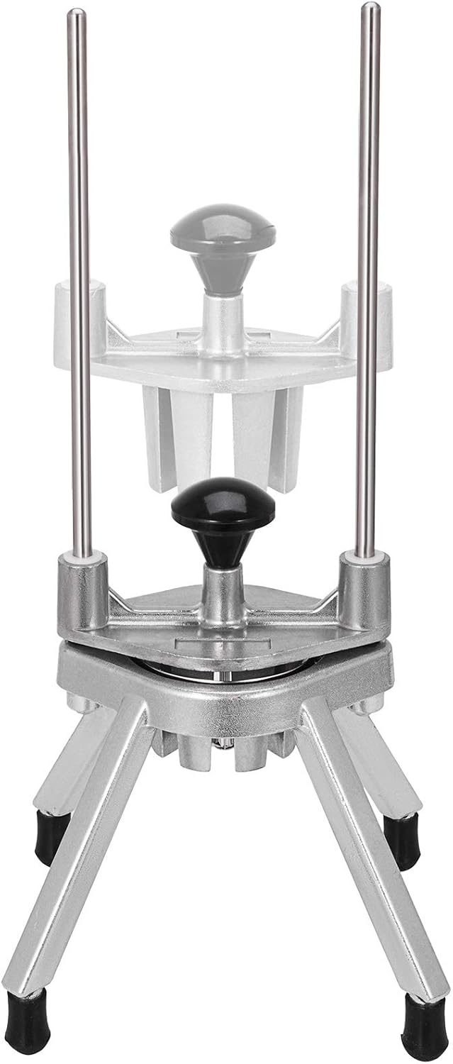 Commercial French Fry Cutter, Stainless Steel Vegetable Fruit Chopper with 3 Replacement Blades 1/2-Inch 3/8-Inch 1/4-Inch, Manual Potato Slicer Dicer for Restaurants & Home Kitchen