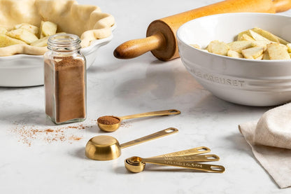 Stainless Steel Measuring Spoons, Gold Finish, Set of 5