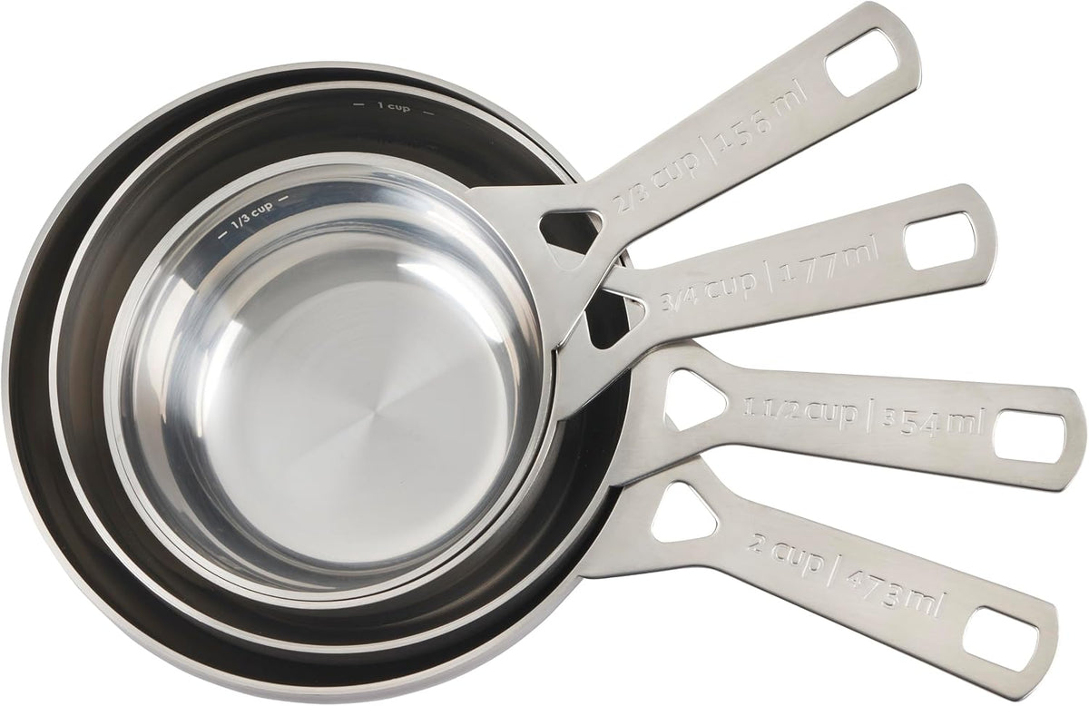 Stainless Steel Measuring Spoons, Gold Finish, Set of 5
