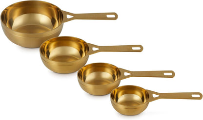 Stainless Steel Measuring Spoons, Gold Finish, Set of 5