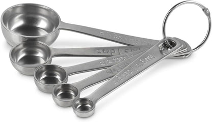 Stainless Steel Measuring Spoons, Gold Finish, Set of 5