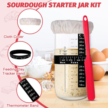 Sourdough Proofing Basket Gift Set, 9" Round and 10" Oval Banneton Bread Baking Supplies, Sourdough Baskets with Bread Lame, Danish Whish, Bowl Scraper, Sourdough Scraper, and Linen Liner