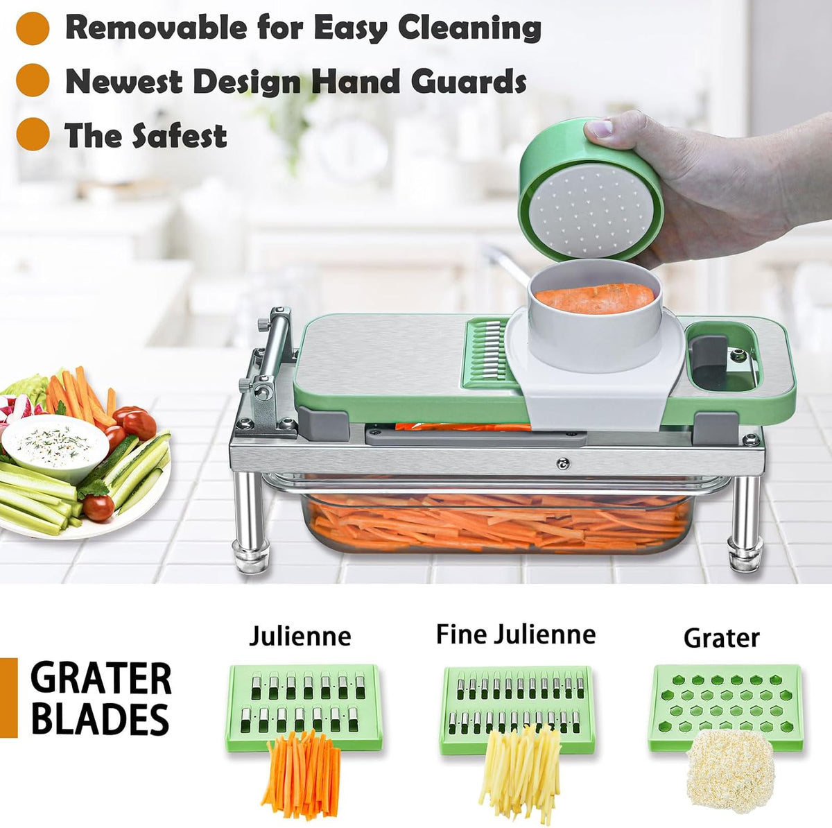 Vegetable Chopper Veggie Cutter Onion Food Dicer with Container 10 Blades