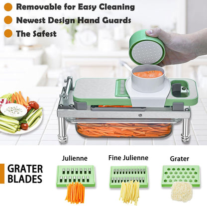 Vegetable Chopper Veggie Cutter Onion Food Dicer with Container 10 Blades