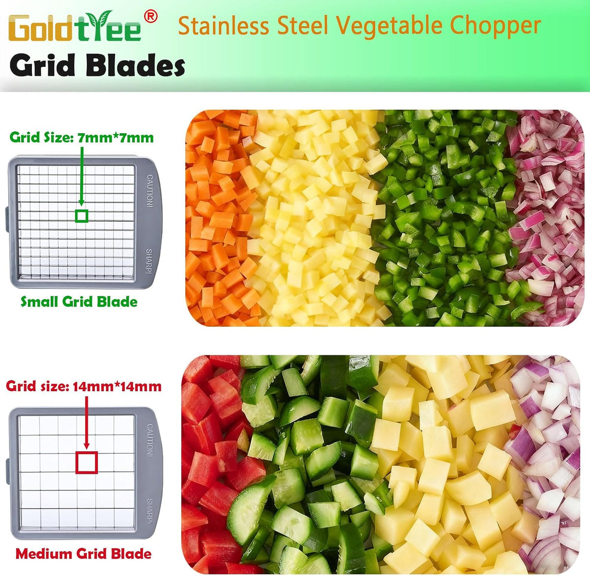 Vegetable Chopper Veggie Cutter Onion Food Dicer with Container 10 Blades