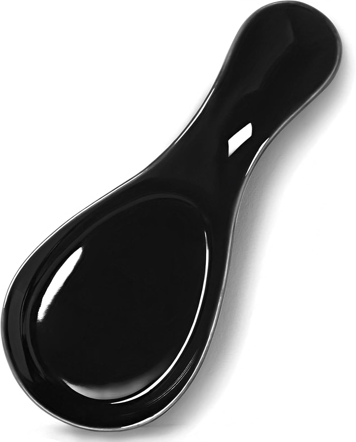 Large Porcelain Spoon Rest for Kitchen Stove Top, Navy | Large Spoon Shaped Holder, Keeps Stove Top Counter Clean, Minimalist Solid Color Porcelain, Dishwasher Safe Utensil Rest