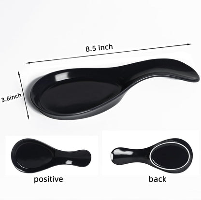 Large Porcelain Spoon Rest for Kitchen Stove Top, Navy | Large Spoon Shaped Holder, Keeps Stove Top Counter Clean, Minimalist Solid Color Porcelain, Dishwasher Safe Utensil Rest