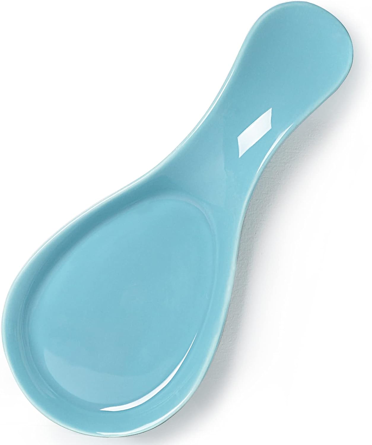 Large Porcelain Spoon Rest for Kitchen Stove Top, Navy | Large Spoon Shaped Holder, Keeps Stove Top Counter Clean, Minimalist Solid Color Porcelain, Dishwasher Safe Utensil Rest