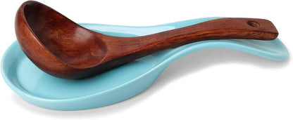 Large Porcelain Spoon Rest for Kitchen Stove Top, Navy | Large Spoon Shaped Holder, Keeps Stove Top Counter Clean, Minimalist Solid Color Porcelain, Dishwasher Safe Utensil Rest