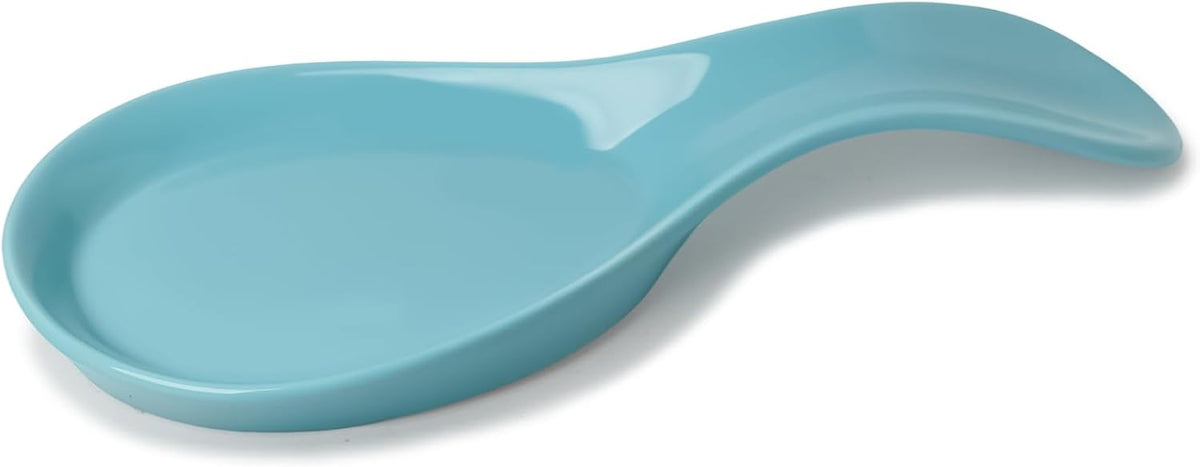 Large Porcelain Spoon Rest for Kitchen Stove Top, Navy | Large Spoon Shaped Holder, Keeps Stove Top Counter Clean, Minimalist Solid Color Porcelain, Dishwasher Safe Utensil Rest