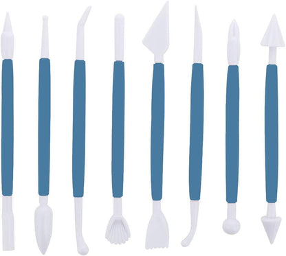 Marshmallow Fondant Cake Decorating Hand Tool 12 Pcs 5 Sets Sugarcraft Gumpaste Icing Smoother Rolling Pin Trimmer Cutter Embosser Flower Scissor Modelling Accessories Supplies Kit Multi