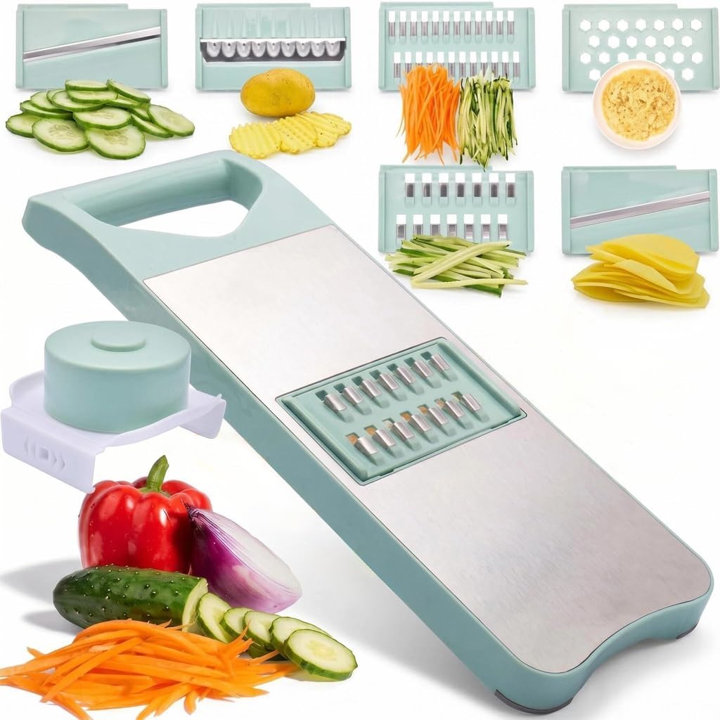 6-Blade Mandoline Slicer for Kitchen,Handheld Vegetable Slicer