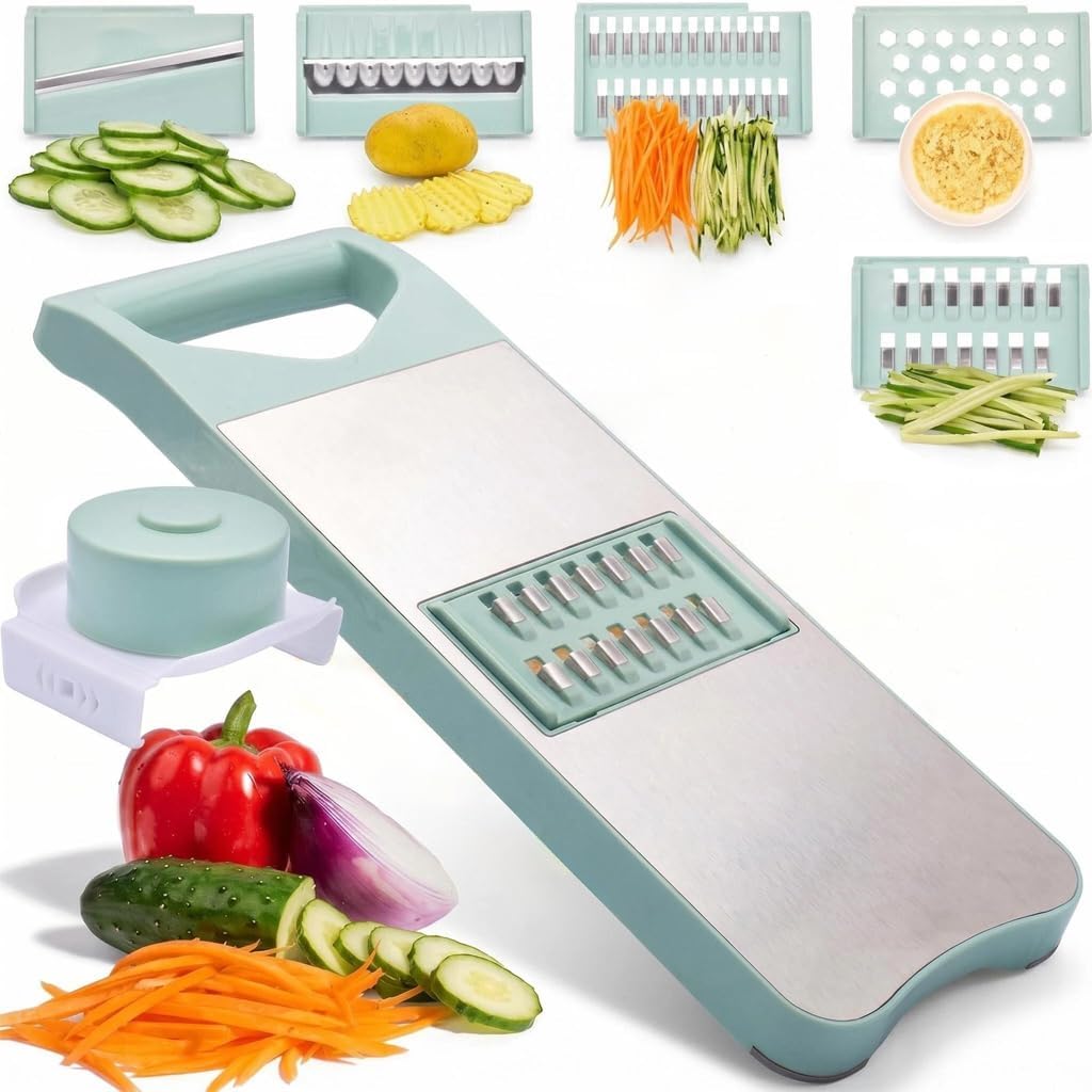 6-Blade Mandoline Slicer for Kitchen,Handheld Vegetable Slicer
