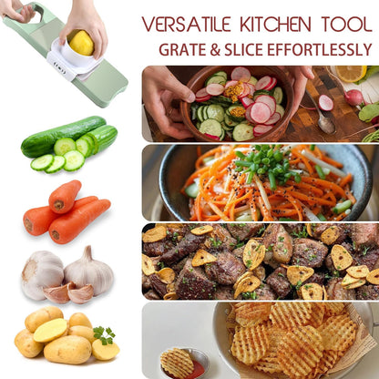 6-Blade Mandoline Slicer for Kitchen,Handheld Vegetable Slicer