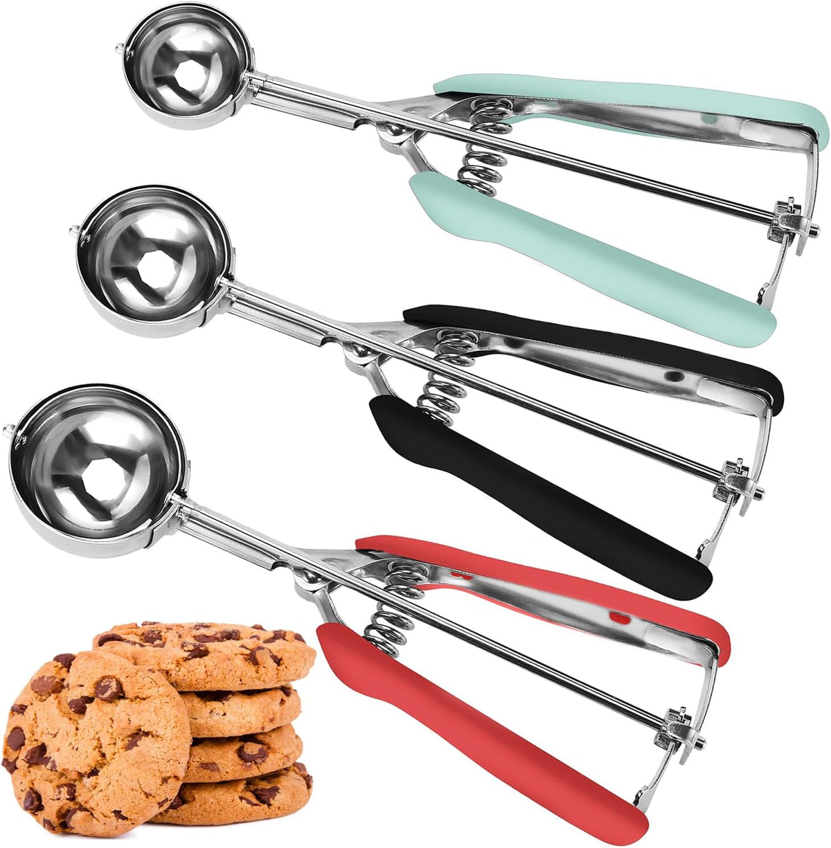 Cookie Scoop Set, Cookie Scoops for Baking Set of 3, #20/#40/#60