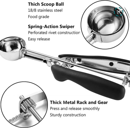 Cookie Scoop Set, Cookie Scoops for Baking Set of 3, #20/#40/#60
