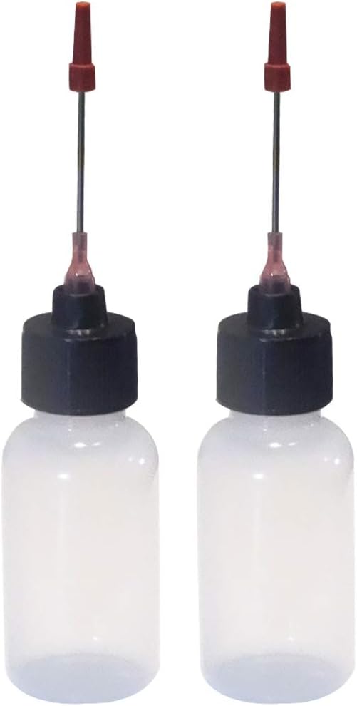 2-1oz Plastic Squeeze Bottles 1.5" Stainless Applicators