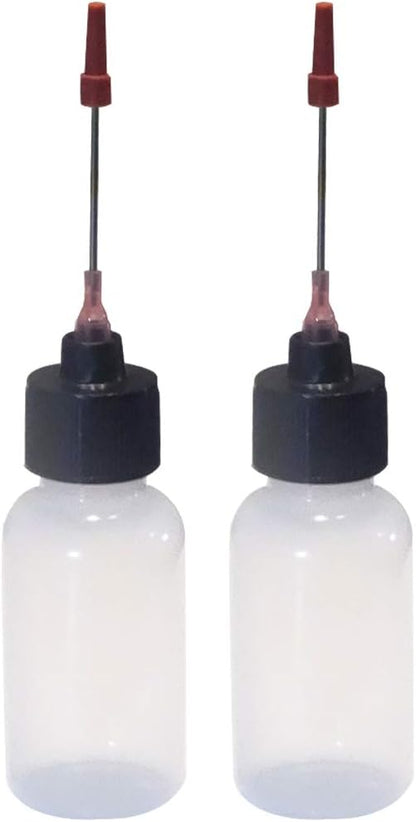 2-1oz Plastic Squeeze Bottles 1.5" Stainless Applicators