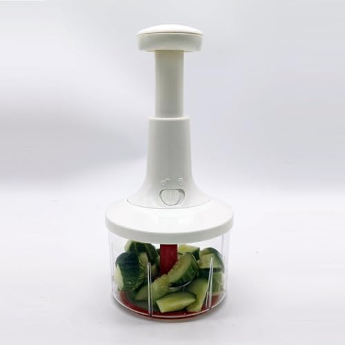 Kitchen Hand Food Processor Manual Food Chopper Vegetable Chopper Hand Pressed Onion Chopper for Onions, Garlic, Nuts, Fruits