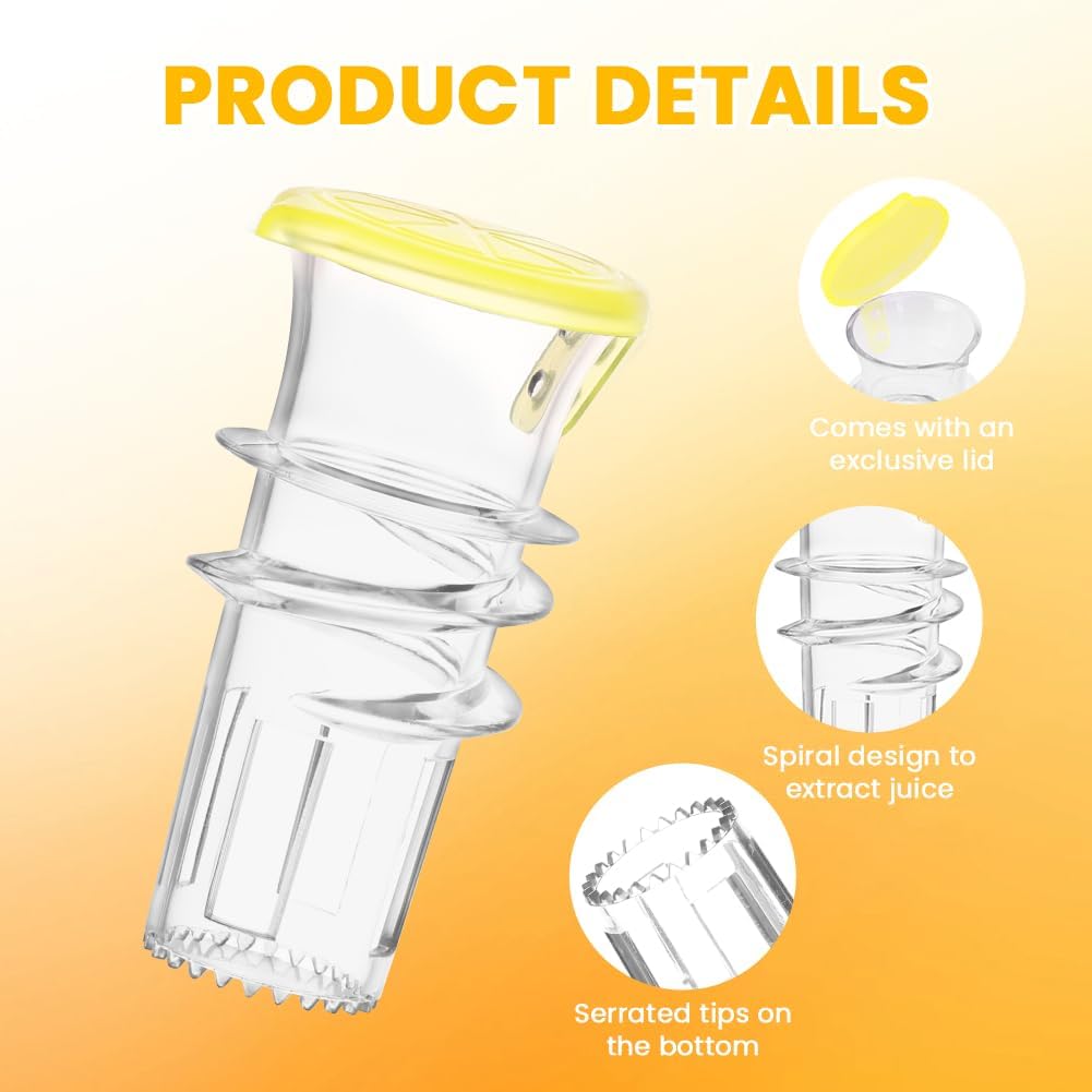 Manual Lemon Squeezer, 2PCS Plastic Lime Juicer Squeezer with Lid