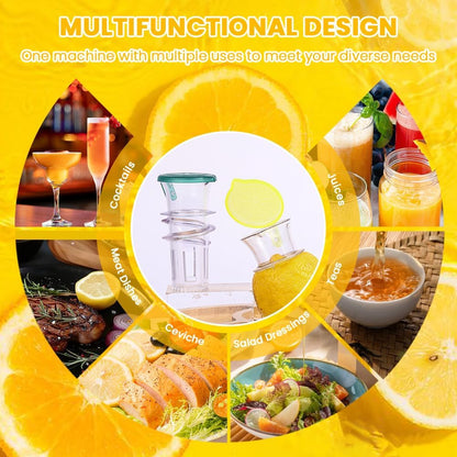 Manual Lemon Squeezer, 2PCS Plastic Lime Juicer Squeezer with Lid