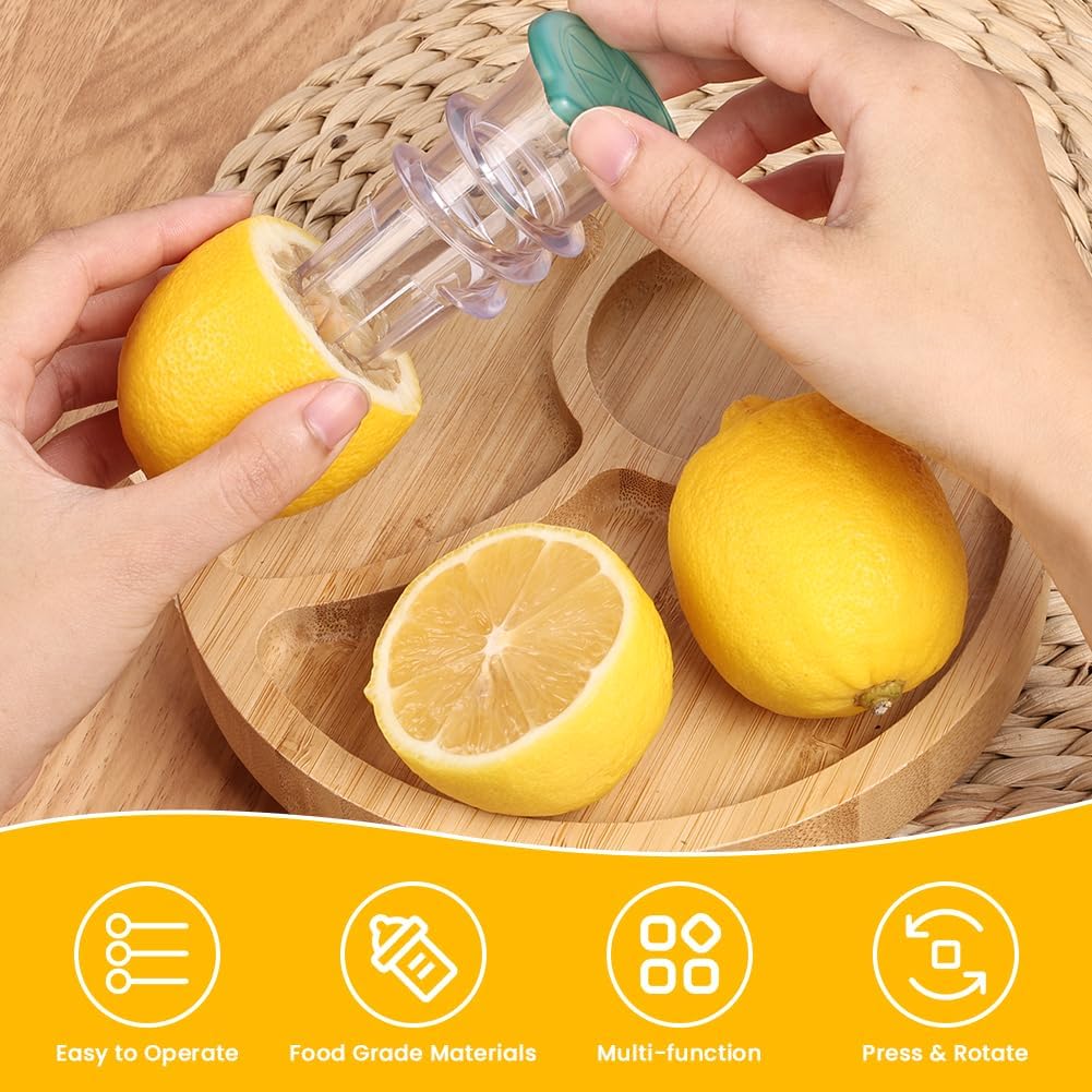 Manual Lemon Squeezer, 2PCS Plastic Lime Juicer Squeezer with Lid