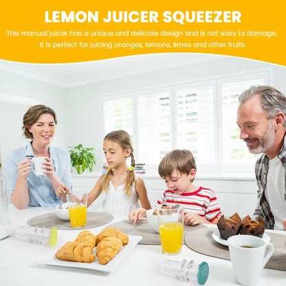 Manual Lemon Squeezer, 2PCS Plastic Lime Juicer Squeezer with Lid