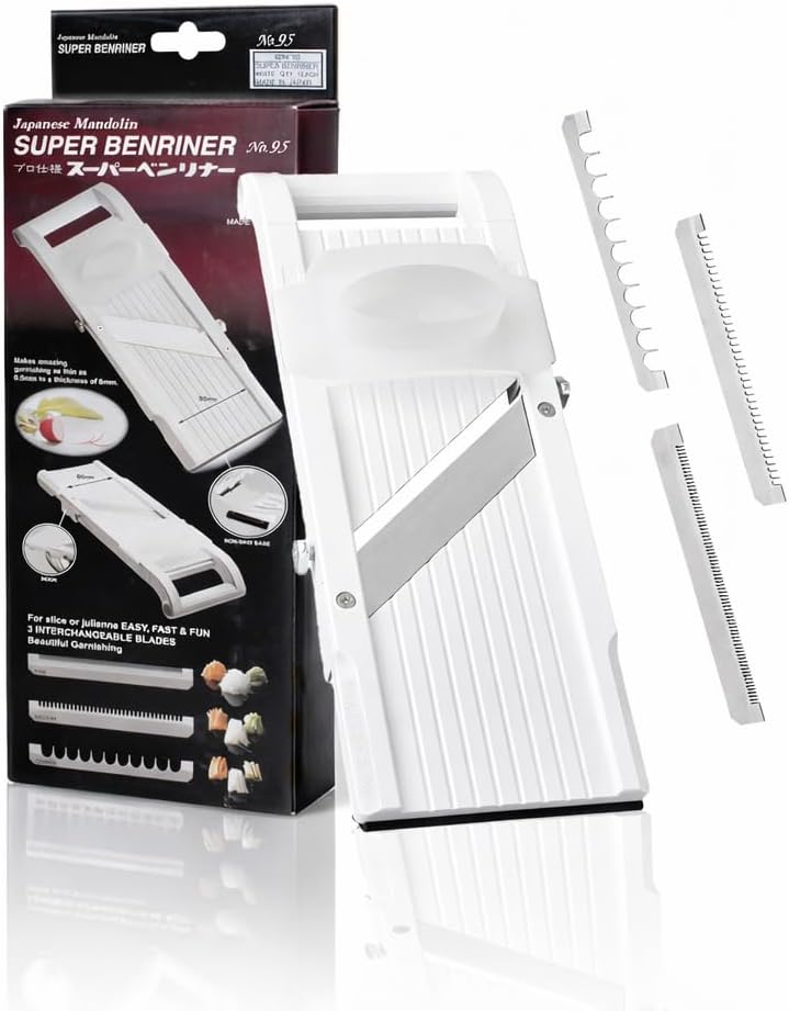 Super Slicer, with 4 Japanese Stainless Steel Blades, Beige