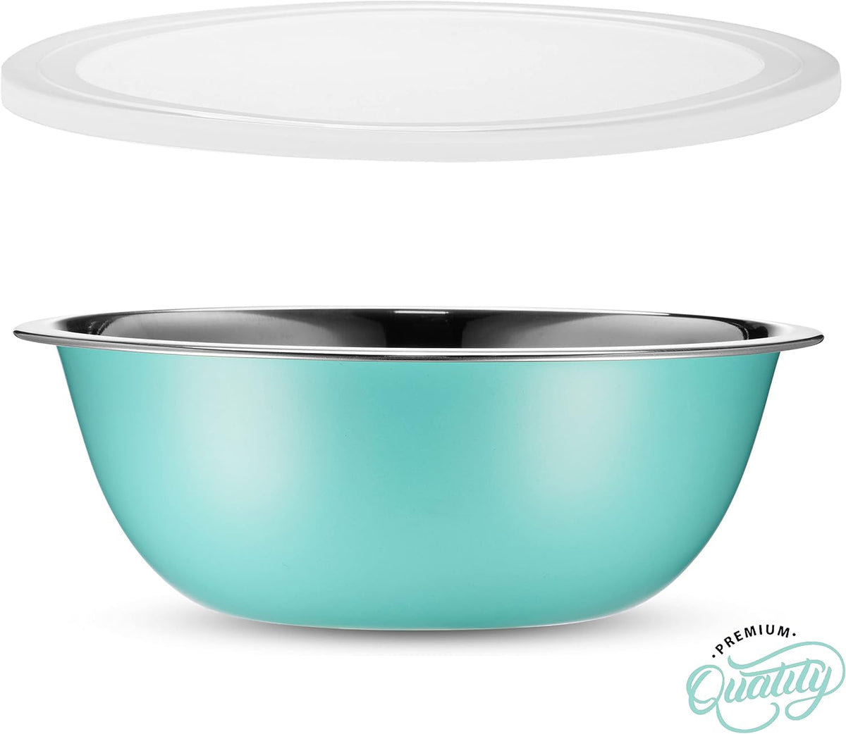 10-Piece Stainless Steel Mixing Bowl Set with Lids for Food Prep & Storage