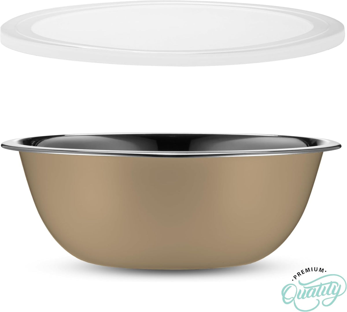 10-Piece Stainless Steel Mixing Bowl Set with Lids for Food Prep & Storage