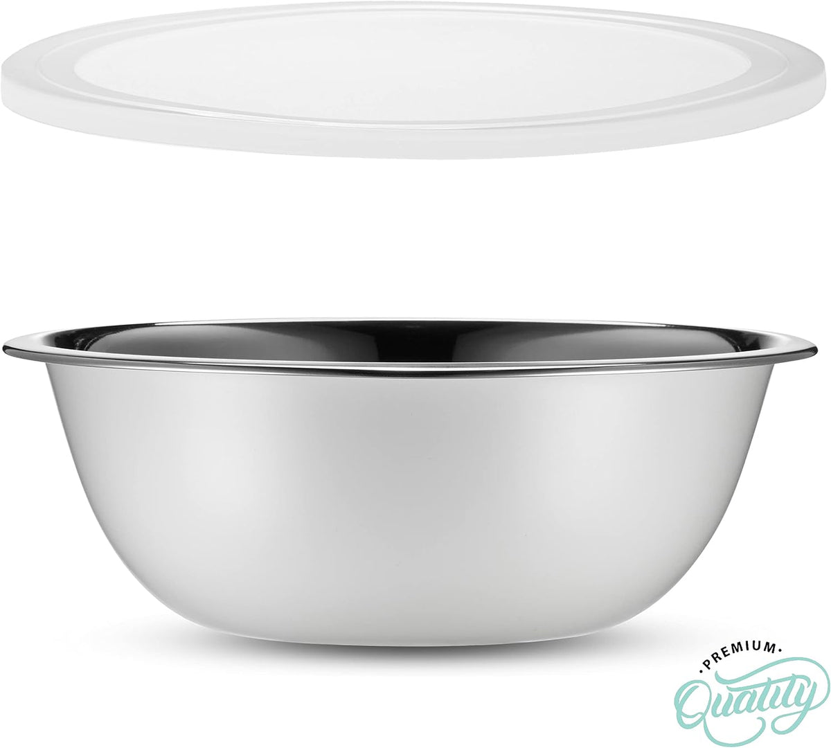 10-Piece Stainless Steel Mixing Bowl Set with Lids for Food Prep & Storage