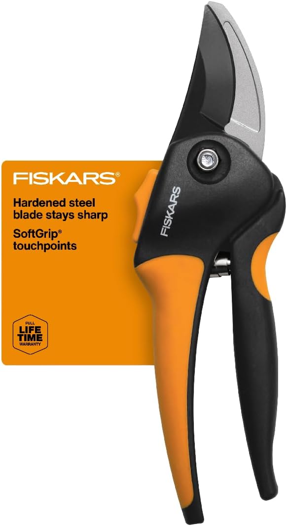 SoftGrip Bypass Pruning Shears, 5/8" Cut Capacity Garden Clippers