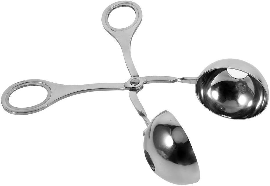 Stainless Steel Meatball Scoop Melon Baller Cookie Dough Scoop with Food Grade Material for Even Cooking and Easy Release