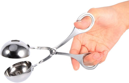 Stainless Steel Meatball Scoop Melon Baller Cookie Dough Scoop with Food Grade Material for Even Cooking and Easy Release
