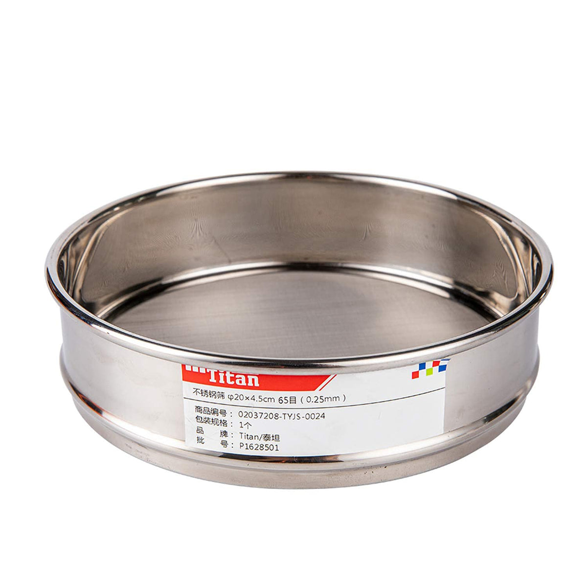 φ20×4.5cm 5 Mesh 304 Stainless Lab Sieves Economy Test Sieve 304 Stainless Steel Wire Cloth（5mm） - Colors B