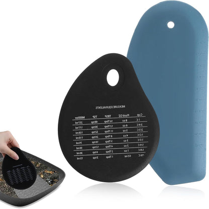 2Pcs Silicone Bowl Scraper Curved Edge Flexible Dough Scraper Tool