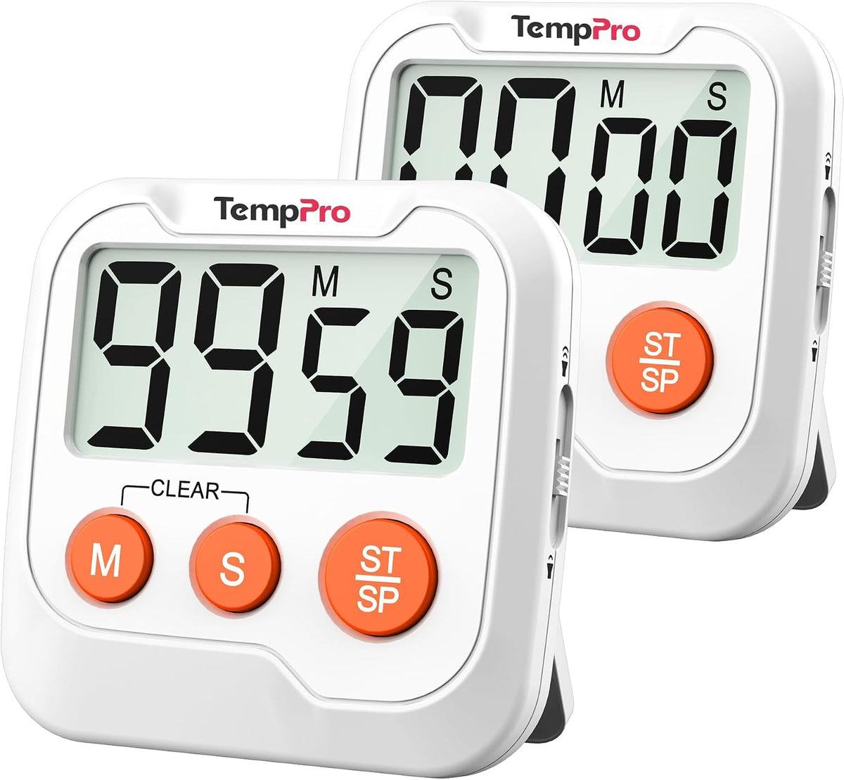 TM03 Digital Timer with 2 Alarm Volume & Strong Magnetic Back