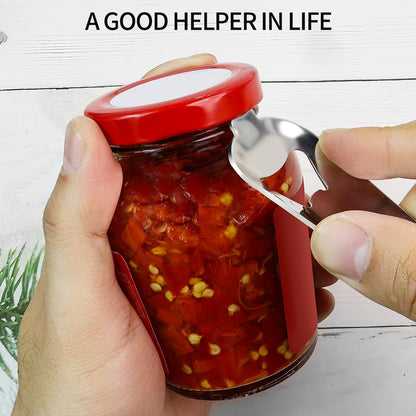 2 Pack Stainless Steel Multifunctional Mason Jar Opener, Easy Twist Manual Handheld Tool, for Sealed Canning Lids, Easy Twist Manual Handheld Top Remover