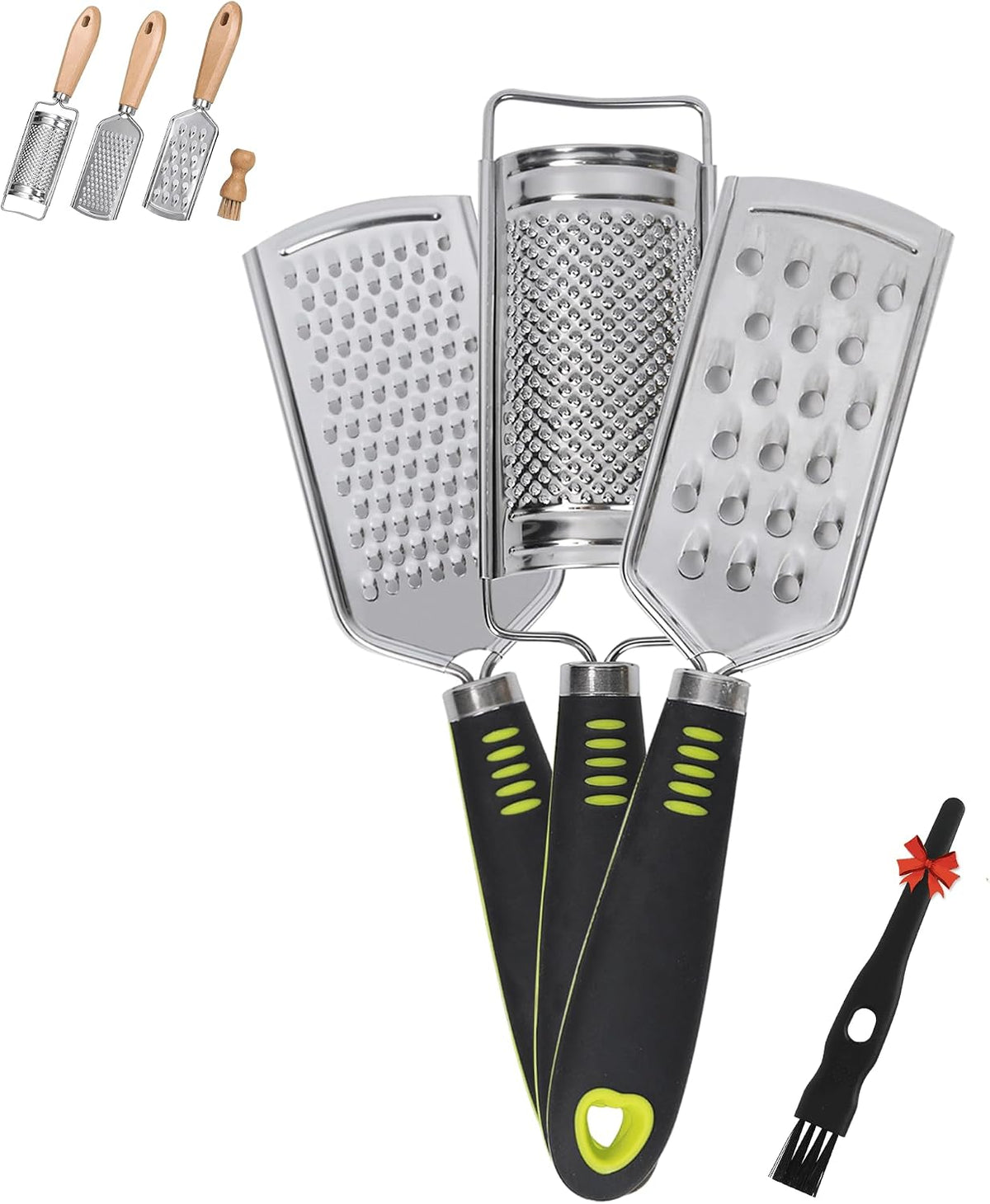 Handheld Cheese Graters with Cleaning Brush