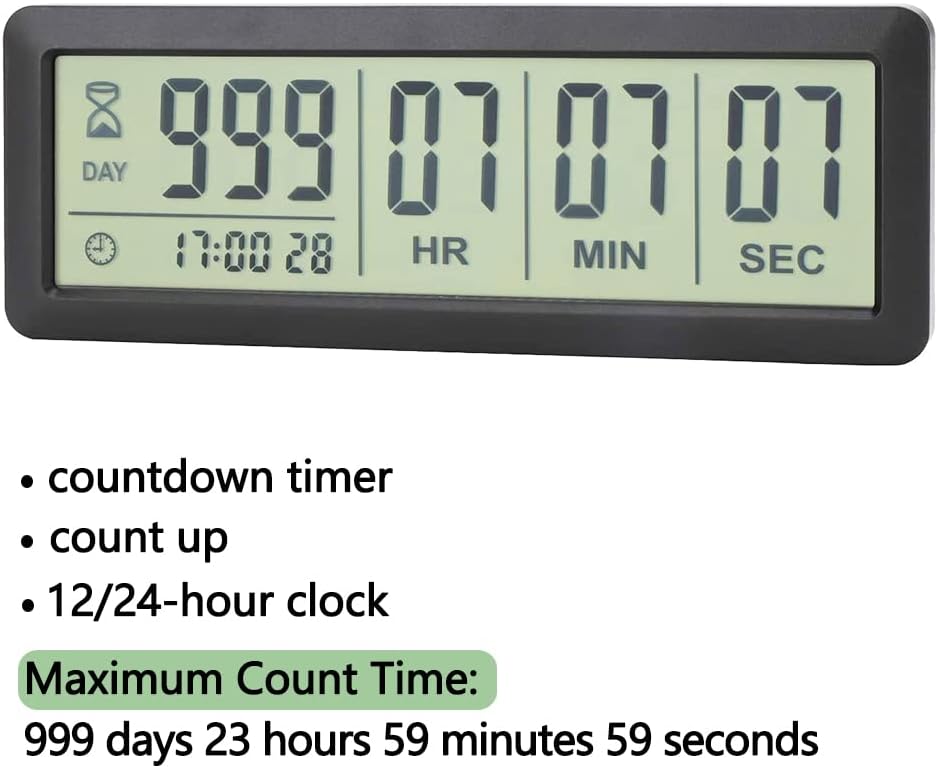 Digital Dual Kitchen Timer, Multiple Channels Countdown Timer | 3-Groups Triple Timer with Magnet-Back Memory-Preset Large Display Adjustable Volume, 3A Battery Included, Ideal for Cooking