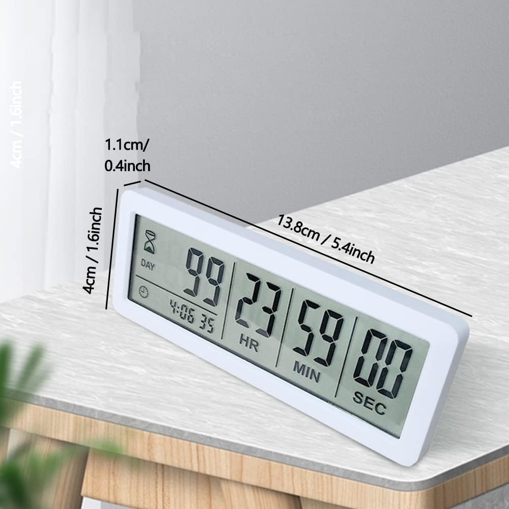 Digital Dual Kitchen Timer, Multiple Channels Countdown Timer | 3-Groups Triple Timer with Magnet-Back Memory-Preset Large Display Adjustable Volume, 3A Battery Included, Ideal for Cooking